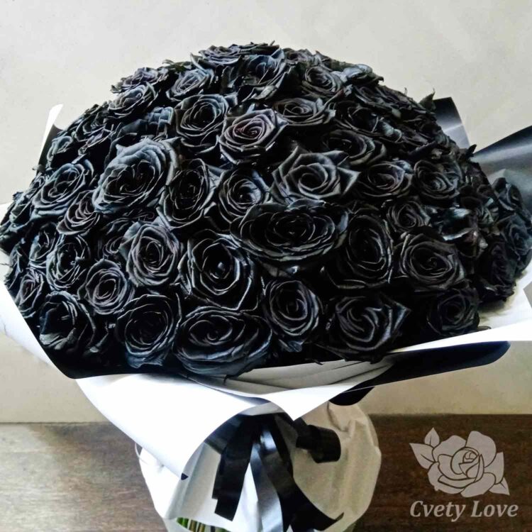 Букет из 101 черной розы